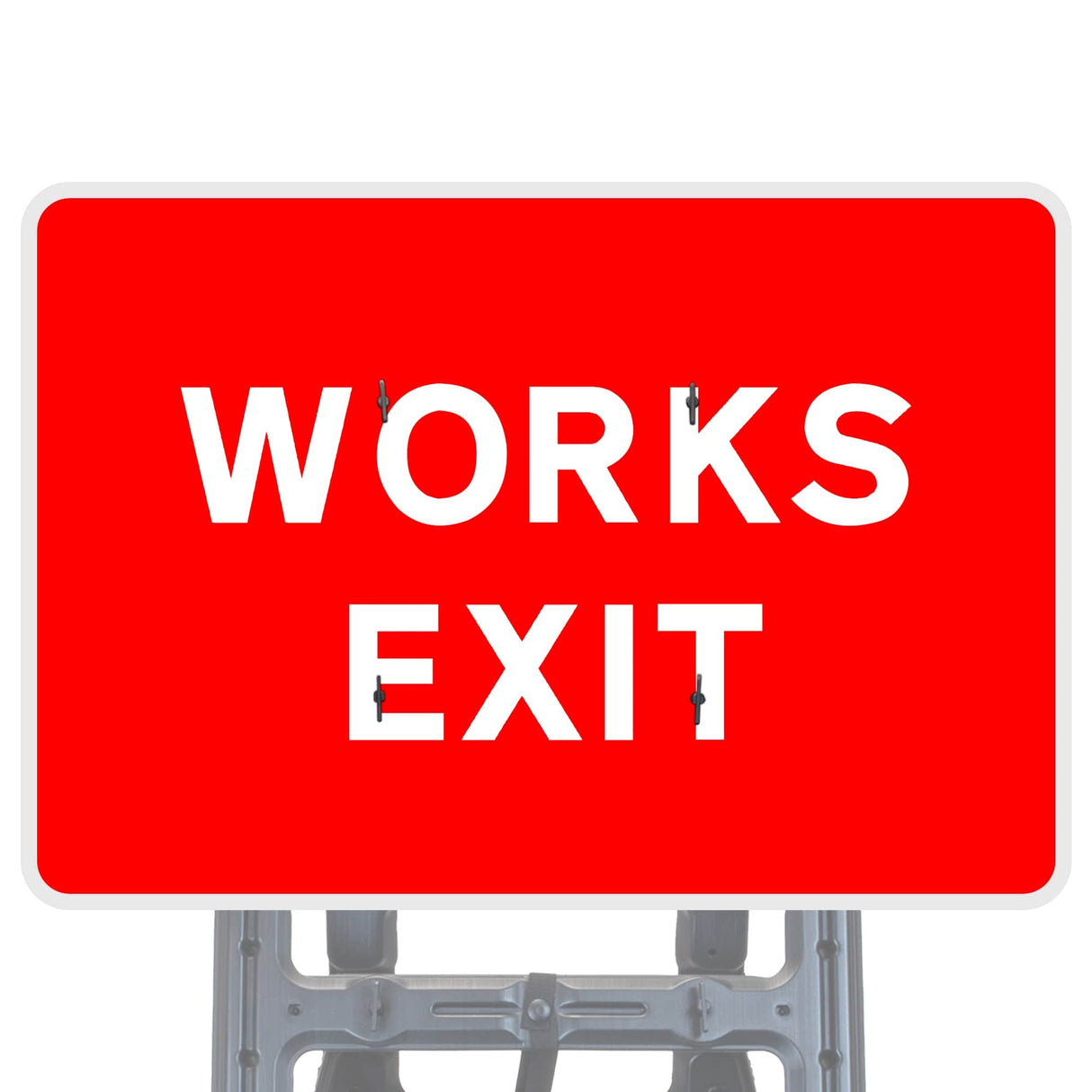 Works Exit Quick Fit Sign Face Diagram