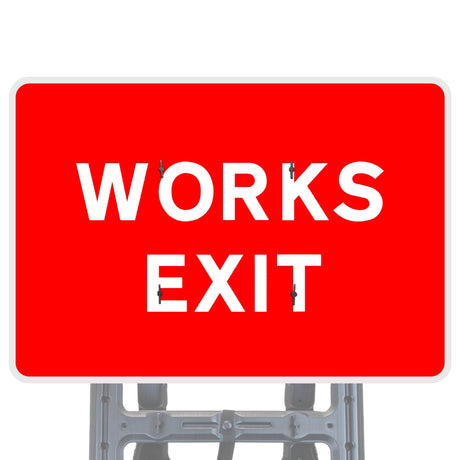 Works Exit Quick Fit Sign Face Diagram