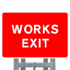 Works Exit Quick Fit Sign Face Diagram