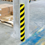 XL-edge-semi-circular-push-fit-self-adhesive-column-protection-foam-parking-lots-underground-manufacturing-plants-surface-bolt-mounted-fixing-indoor-outdoor-warehouses-manufacturing-plants-passages-beams-uv-fire-resistant-carparks-garages-loading-areas-padding-industrial-pillar-impact-prevention-high-visibility-vehicles-forklift-trolleys