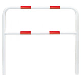 XL-heavy-duty-hoop-guard-red-white-indoor-outdoor-use-industrial-warehouses-depots-factories-safety-commercial-steel-powder-coated-distribution-forklift-damage-pallet-racking-impact-protection-galvanised-danger-zones-knee-bar-rigid