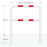 XL-heavy-duty-hoop-guard-red-white-indoor-outdoor-use-industrial-warehouses-depots-factories-safety-commercial-steel-powder-coated-distribution-forklift-damage-pallet-racking-impact-protection-galvanised-danger-zones-knee-bar-rigid