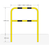 XL-heavy-duty-hoop-guard-black-yellow-indoor-outdoor-use-industrial-warehouses-depots-factories-safety-commercial-steel-powder-coated-distribution-forklift-damage-pallet-racking-impact-protection-galvanised-danger-zones-knee-bar-rigid