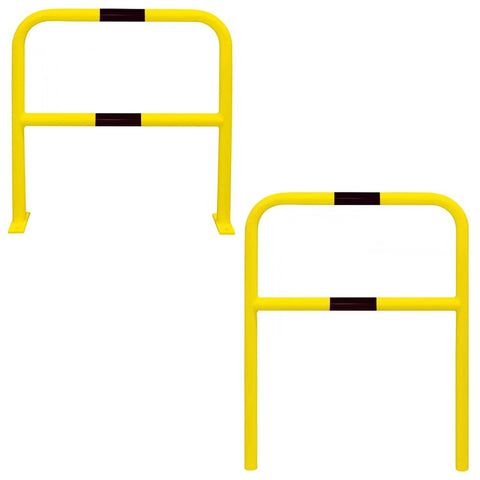 XL-heavy-duty-hoop-guard-black-yellow-indoor-outdoor-use-industrial-warehouses-depots-factories-safety-commercial-steel-powder-coated-distribution-forklift-damage-pallet-racking-impact-protection-galvanised-danger-zones-knee-bar-rigid