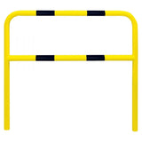 XL-heavy-duty-hoop-guard-black-yellow-indoor-outdoor-use-industrial-warehouses-depots-factories-safety-commercial-steel-powder-coated-distribution-forklift-damage-pallet-racking-impact-protection-galvanised-danger-zones-knee-bar-rigid