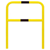 XL-heavy-duty-hoop-guard-black-yellow-indoor-outdoor-use-industrial-warehouses-depots-factories-safety-commercial-steel-powder-coated-distribution-forklift-damage-pallet-racking-impact-protection-galvanised-danger-zones-knee-bar-rigid