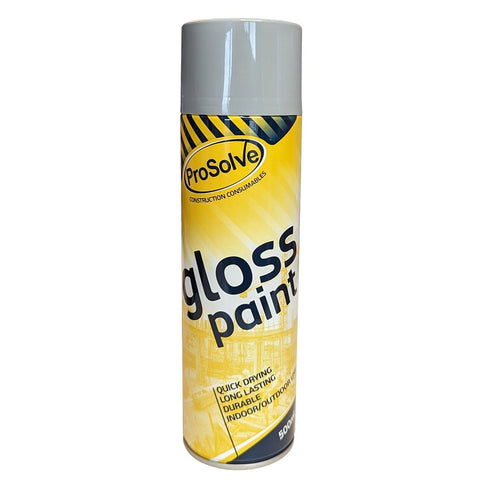 Premium Acrylic Gloss Paint - Interior & Exterior Use | Signal Grey RAL 7004 | Ideal for Wood, MDF, Ceramic, & Plastics | Lorry Chassis, Skips, Gates, Railings, Tippers, Structural Steel | Excellent Coverage & Adhesion | Acrylic Based Gloss Spray Paint