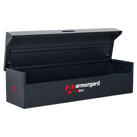 armorgard-oxbox-ox6-site-truck-chest-box-vault-box-secure-safe-security-lockable-weatherproof-tools-industrial-heavy-duty-gas-strut-robust-tough-steel-bolt-down-5-lever-deadlocks-steel-powder-coated-1200mm-665mm-630mm
