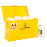 armorgard-transbank-chemical-transport-box-container-hazardous-material-storage-secure-safety-lockable-flammable-fire-resistant-waterproof-industrail-portable-transit-boxes-containment-steel-yellow-padlock