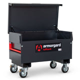 armorgard-tuffbank-tb2-site-VAN-truck-chest-box-vault-box-secure-safe-security-lockable-weatherproof-tools-industrial-heavy-duty-gas-strut-robust-tough-steel-bolt-down-5-lever-deadlocks-steel-powder-coated-shelf