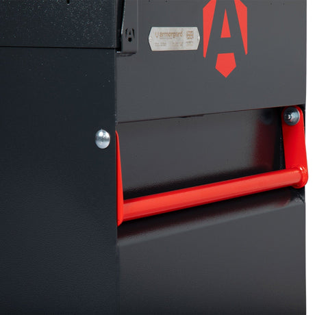 armorgard-tuffbank-tbc5-site-VAN-truck-chest-box-vault-box-secure-safe-security-lockable-weatherproof-tools-industrial-heavy-duty-gas-strut-robust-tough-steel-bolt-down-5-lever-deadlocks-steel-powder-coated-shelf