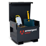 armorgard-tuffbank-tb21-site-VAN-truck-chest-box-vault-box-secure-safe-security-lockable-weatherproof-tools-industrial-heavy-duty-gas-strut-robust-tough-steel-bolt-down-5-lever-deadlocks-steel-powder-coated-shelf