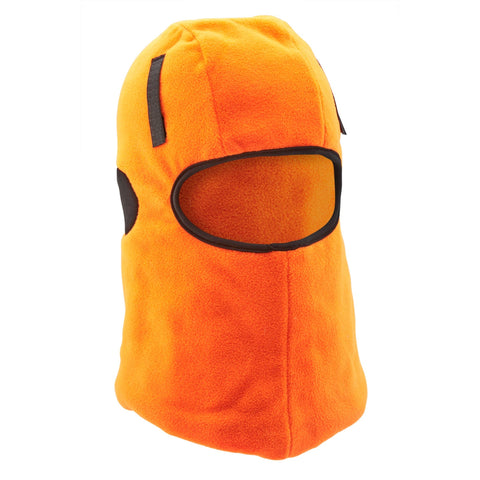 Orange Balaclava with Hook & Loop Closure, 100% Acrylic, 3M C40 Thinsulate Lining, Ideal for Winter, Helmet-Compatible.