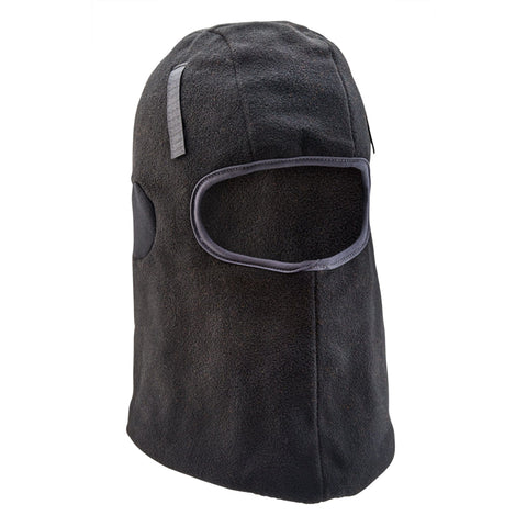 Black Balaclava with Hook & Loop Closure, 100% Acrylic, 3M C40 Thinsulate Lining, Ideal for Winter, Helmet-Compatible.