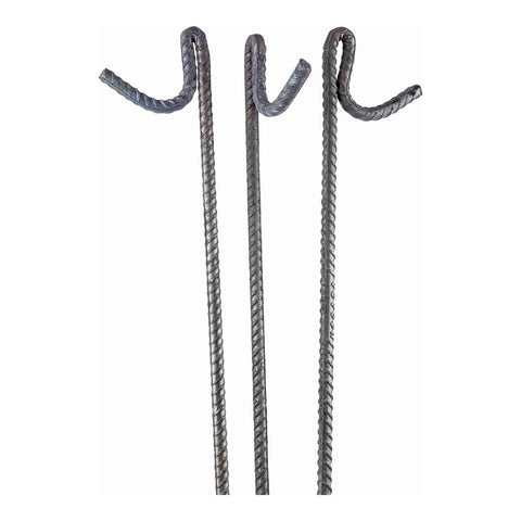 Heavy grade steel fencing pins for easy barrier installation. Ribbed design for enhanced grip. British-made steel construction with shepherds crook style top. Pointed end for effortless setup.
