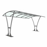 Bentham Cycle Shelter 2m-5m with weatherproof PETG clear roof.