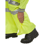 Birkdale Hi-vis Waterproof Trousers Ankle gusset with hook and loop closure