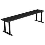 HADDON-seat-picnic-backless-bench-autopa-steel-metal-garden-outdoor-seating-commercial-industrial-park-schools-durable-powder-coated-heavy-duty-weather-resistant-bolt-down-fixed-shopping-centres-flanged
