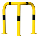 black-bull-corner-protection-guards-XL-yellow-black-hot-dip-galvanised-indoor-outdoor-powder-coated-industrial-warehouse-heavy-duty-metal-wall-corner-high-impact-safety-guards-bolt-down-surface-mount-high-visibility-durable-impact-protection