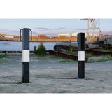 Removable Square Black & White Safety Bollards 
