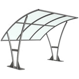 Freestanding cycle shelter with modern design, available in 1m-5m lengths.