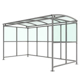 Galvanised steel Brandon shelter with half side panels