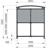 Clear PETG cladding on Brandon smoking shelter