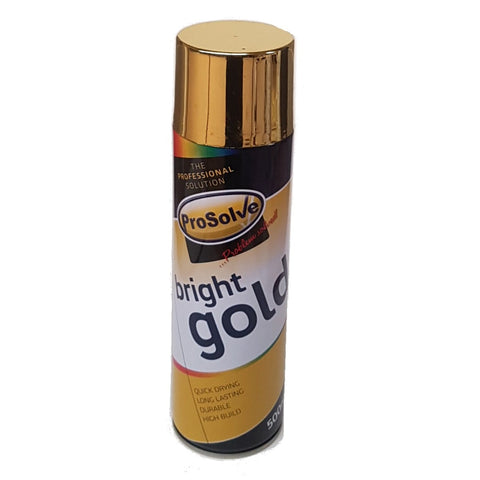 Durable Acrylic Paint with Bright Silver & Gold Satin Finish | Suitable for Metal, Wood, Glass, Plastics, Concrete & Stone | Automotive, Industrial & Construction Use | Colour: Gold | Corrosion Resistant | Excellent Coverage