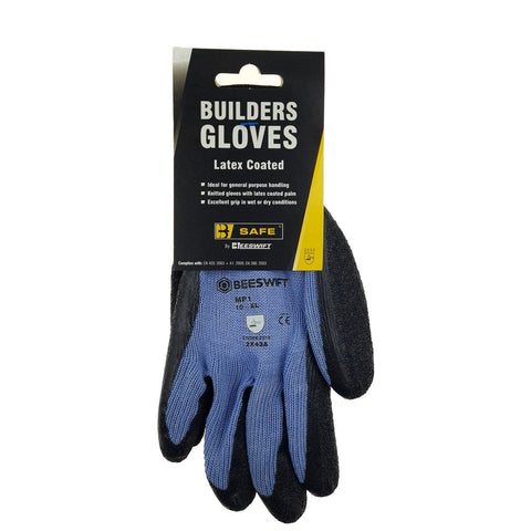 Upgrade your general purpose wear with Builders Gloves (Latex Coated), offering superior grip and durability. Crinkle latex palm ensures excellent abrasion and puncture resistance. Ideal for various handling tasks in wet or dry conditions. Compliant with EN 420:2003 +A1:2009 and EN 388:2003 standards