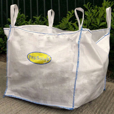 Discover our strong and versatile bulk bag, perfect for storing and transporting various items such as aggregate, sand, garden waste, or recycling materials. Made from durable polypropylene, our one-tonne bags can carry loads of up to 1000kg. Tested to Safety Factor: 5:1, ensuring extra strength, they come with four lifting loops in each corner, making them the top choice for any task. 