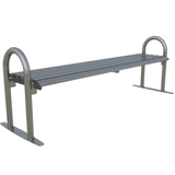 Galvanised steel Caldecott Bench with customizable RAL colour coating.