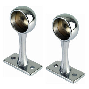 Chrome Wardrobe Rail End Hanging Brackets 