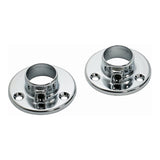 Enhance garment storage with our Chrome Wardrobe Rail Wall Sockets 19mm fittings. Perfect for furniture manufacturing and domestic applications. Easy to install and designed for 19mm & 25mm diameter rails.