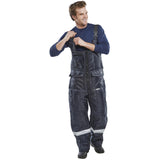 Coldstar Bib Trousers in Navy Blue with Knee Pad Pockets