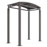 Freestanding Denham Shelter, open-sided design with galvanised steel roof.