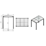 Customisable Denham Cycle Shelter with extension bays, bolt-down installation.