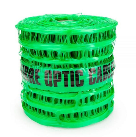 100m Long Fibre Optic Detectable Mesh | Rot-Resistant Plastic | Detectable Wire | Highly Visible Green HDPE | Ideal for Underground Service Marking | Rot Resistant | Detectable from Surface