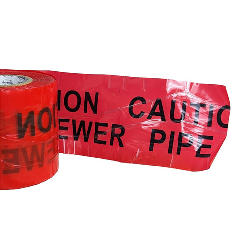 Highly visible detectable underground warning tape made from durable 130 micron Polypropylene with stainless silver wires for surface detection. Rot resistant and ideal for marking buried services during excavations.