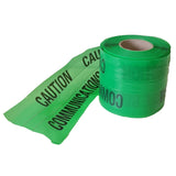 Enhance safety with Detectable Underground Warning Tape, a traceable marker tape for marking underground pipes and cables. Made from durable 130 micron Polypropylene, it features high visibility colored plastic mesh and two stainless silver wires for easy detection from the surface. Ideal for marking buried services during excavations.