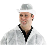 Disposable Trilby Hat - White, Lightweight Nylon Mesh, Hygienic, Washable