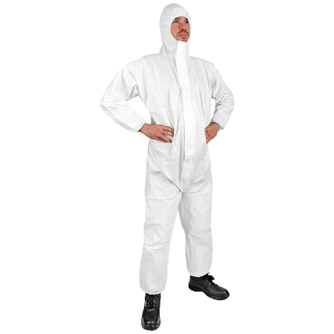 High-quality Disposable Laminated Coverall Type 5/6 Large - White