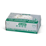 Latex Examination Disposable Gloves (Box of 1000) - White, Ambidextrous Design - Easy-Pull Beaded Cuff - Touch-Sensitive Work Made Effortless