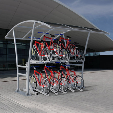 double-stack-bike-stand-cycle-bicycle-storage-parking-parking-rack-galvanised-stainless-steel-powder-coated-custom-RAL-durable-industrial-outdoor-sturdy-schools-highschool-college-university-public-spaces