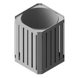 Drayton Litter Bin with galvanised steel liner for public spaces.