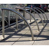 Duston Cycle Stand in stainless steel, secure and aesthetically pleasing option.