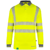 Envirowear Hi-vis Long Sleeve Recyclable Polo Shirt - Saturn Yellow