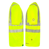 Saturn Yellow Envirowear Hi-vis Recyclable T-shirt: Embrace sustainability with mono-fibre design principles. 