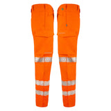 Orange Envirowear Hi-Vis Trousers made from recyclable materials