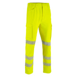 EN ISO 20471 Class 2 certified Envirowear Hi-Vis Recyclable Trousers - Saturn Yellow