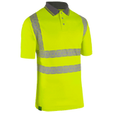 Side view of Envirowear Hi-vis Polo Shirt Saturn Yellow